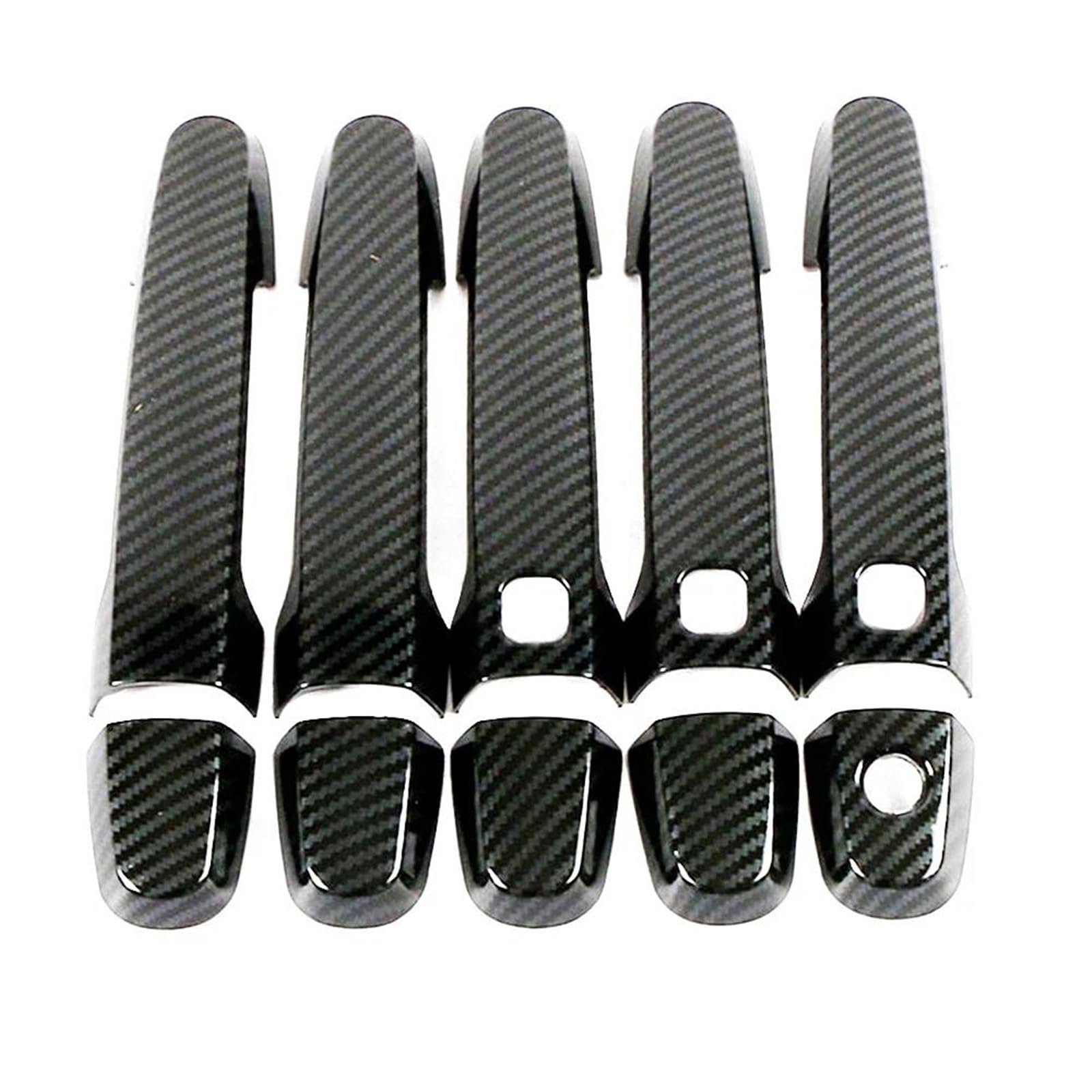 Yytemd 3 Smart Hole Exterior Door Handle Cover Moulding Trim Frame Bezel For Toyota For Rav4 2001-2012 Chrome(3 Smart Hole)
