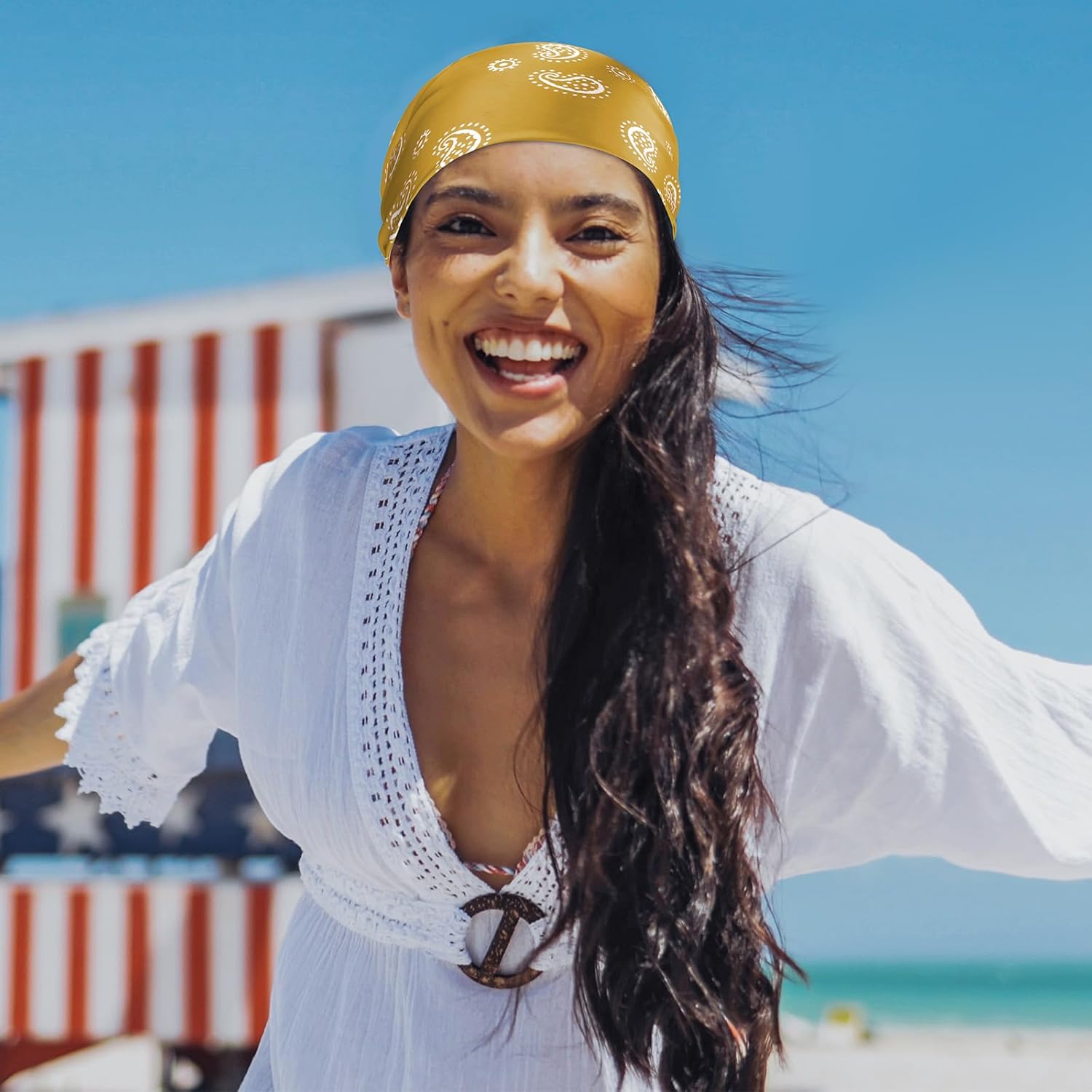 Syhood 4 Pcs 27'' Square Silk Bandana Satin Head Scarves for Women Silk Like Neck Scarf Durag Hair Wrap for Sleeping Headwear - Image 2