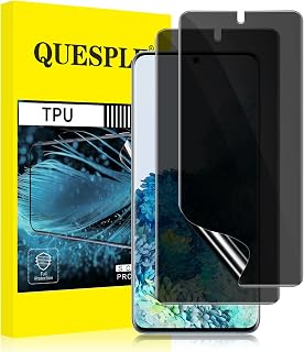 2 Pack TPU Privacy Screen Protector for Samsung Galaxy S20 6.2 inch [Not Glass], True 28° Anti-Spy, Fingerprint Unlock Support, High Sensitivity, Case Friendly