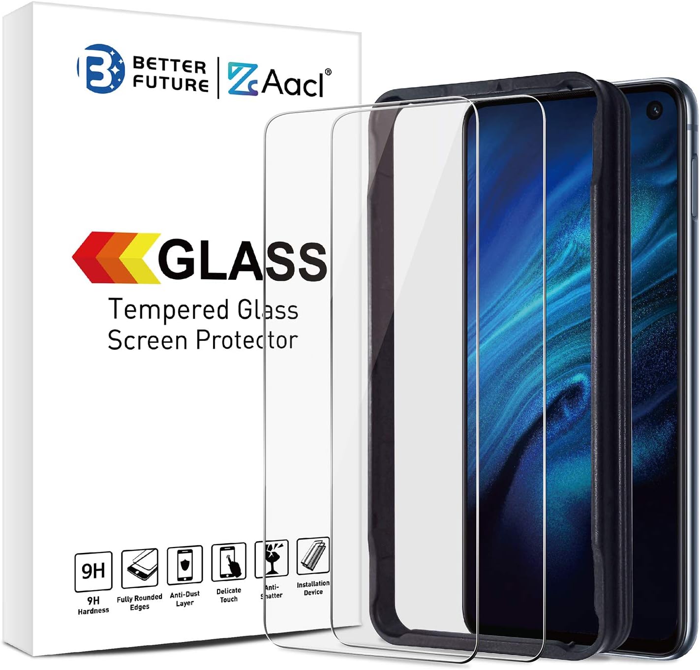 Screen Protector for Samsung Galaxy S10E,5.8 Inch,2 Pack,Tempered Glass Film,Crystal Clear