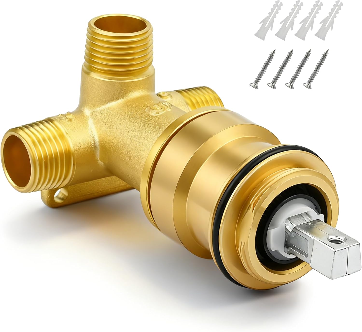 R3510-WL Shower Wall-Mount Rough-In Valve for Delta Single-Handle Wall-Mount Lavatory Bathroom Faucets, OEM Upgraded Pure Copper R3510 Rough-In Valve. -2 Year