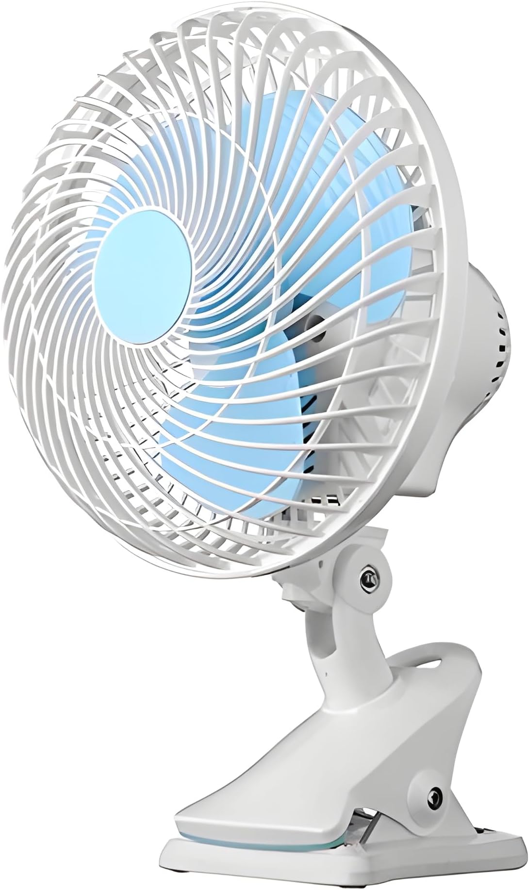 Breewell Portable 2-Speed Desk Clip Fan | White