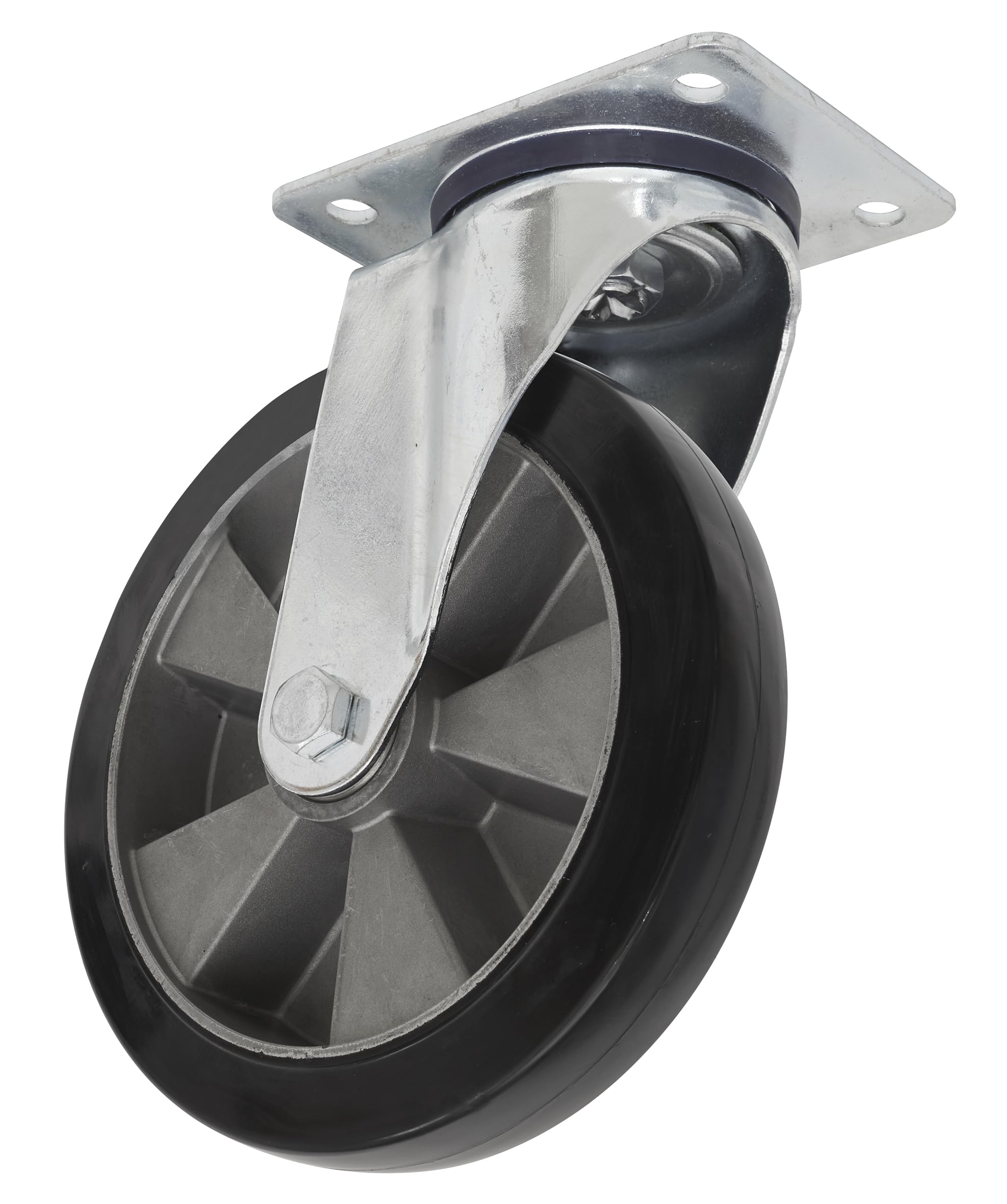 Roulette pivotante en caoutchouc Ø 200 mm pour établi mobile de garage