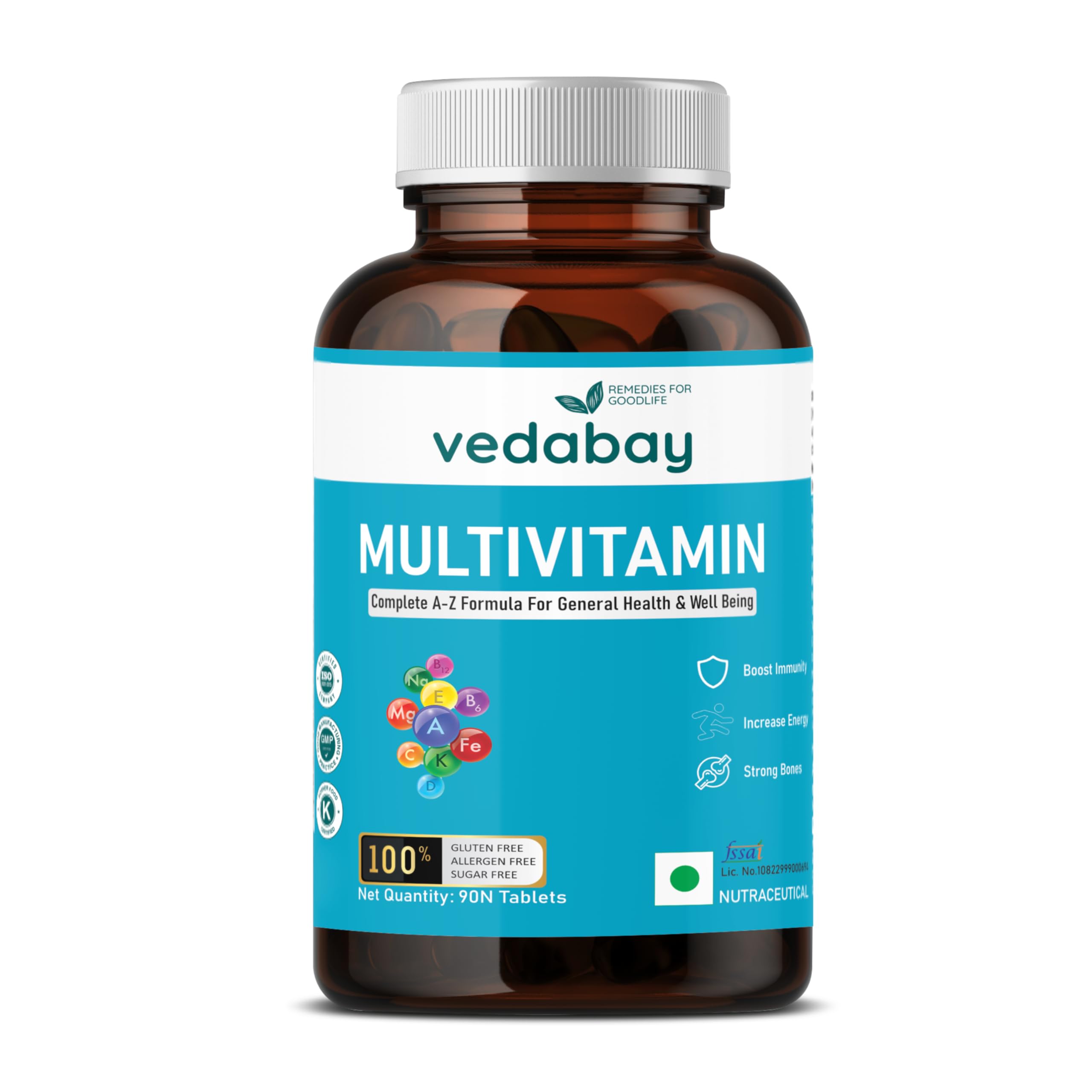Multivitamin for Men, 90 Multivitamin Tablets, with Vitamin A,B,C,D,E,K, Biotin, Zinc, Multimineral, Boosts Immunity, Enhance Energy & Stronger Bones