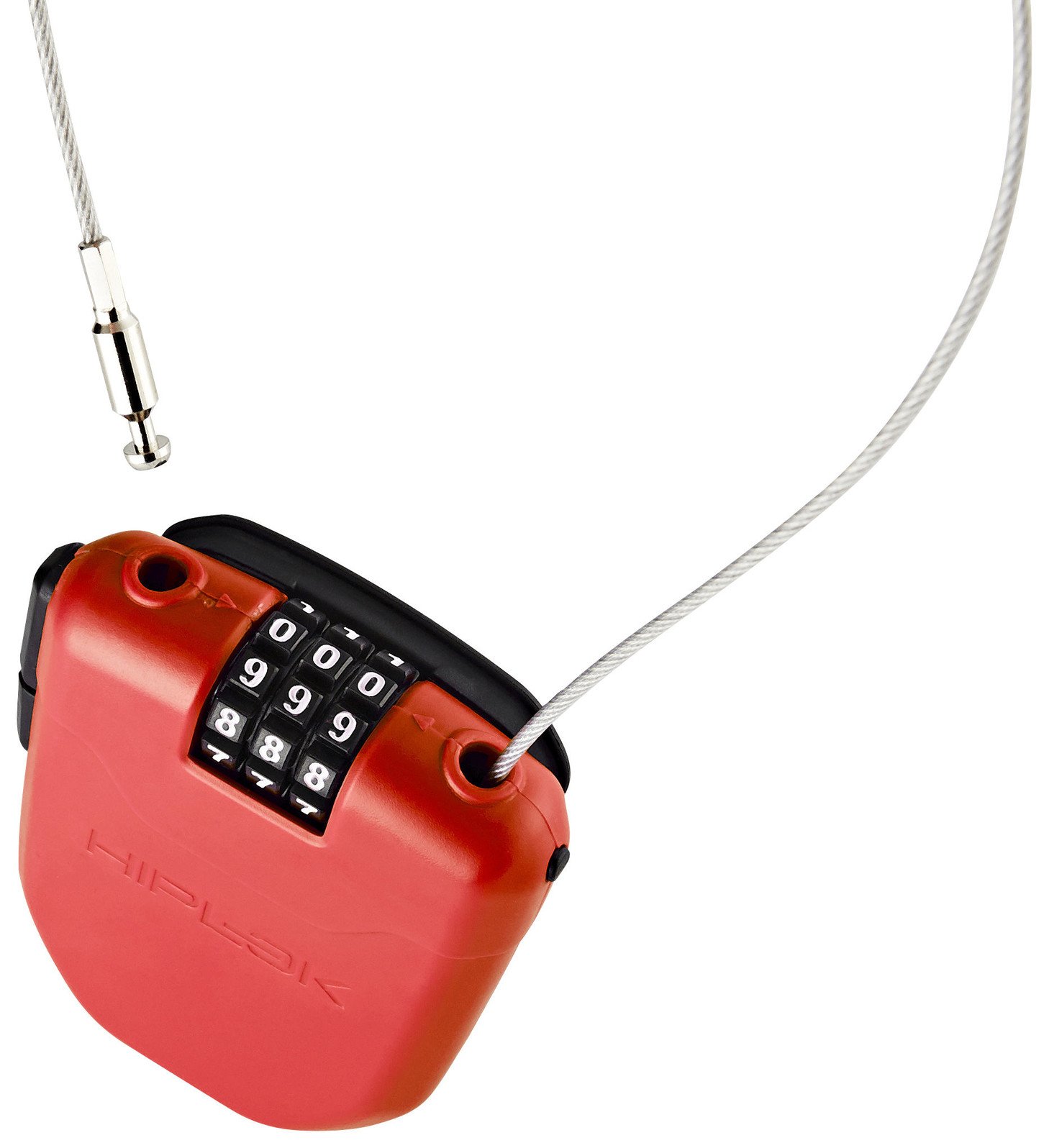 Hiplok FX, Zapięcie linkowe, Unisex, RED, Długość zapięcia 100 cm