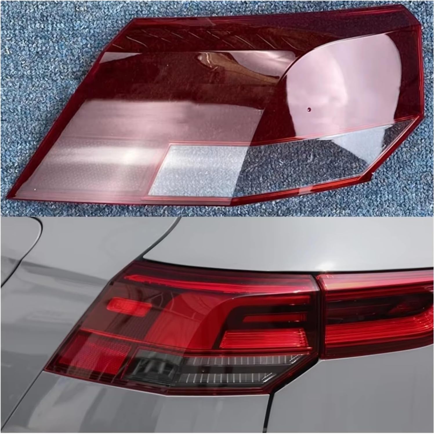 Tail Lamp cover For VW For Golf 8 2021 2022 2023 Car Lights Shell Rear Fog Light Tail Lamp Cover Accessories Replacement (Outside Right)