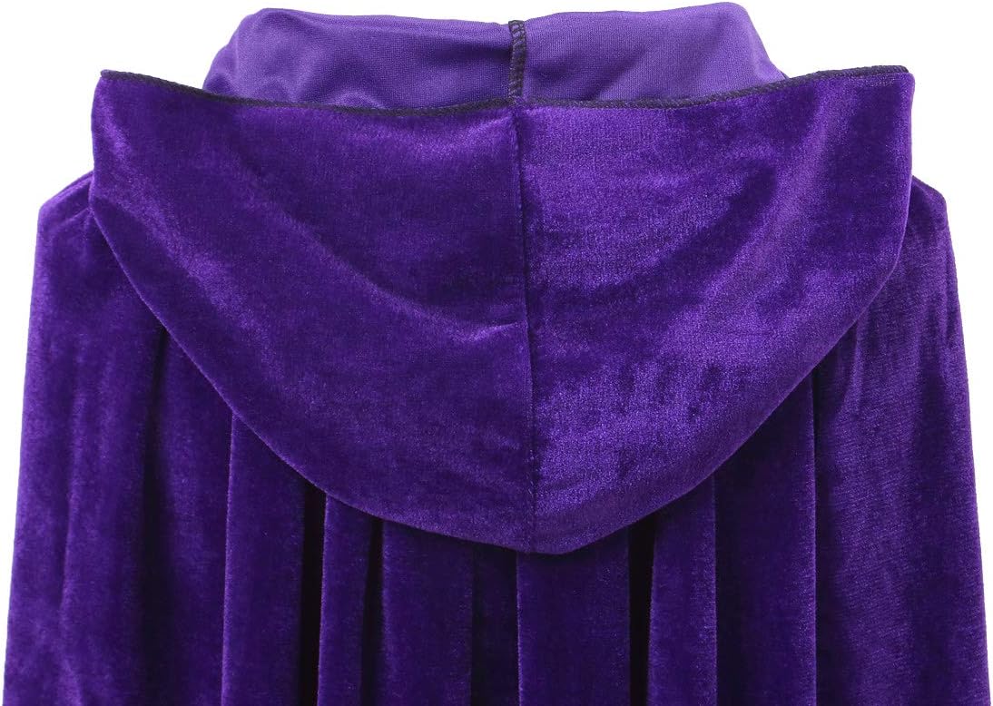 OurLore Kids Velvet Cape Cloak With Hood Unisex-Child Cosplay Halloween Christmas Costume