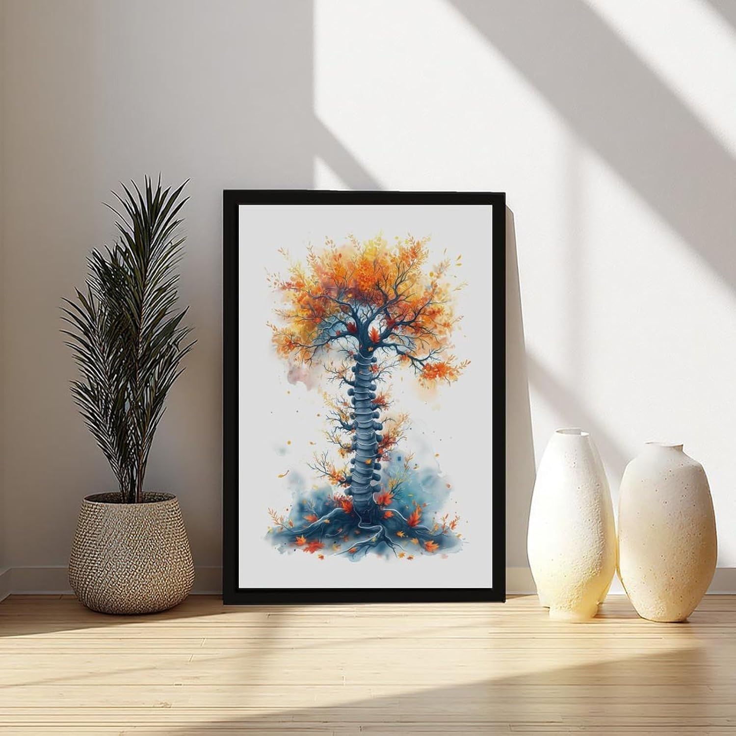 NXCUIB Spine Chiropractic, Physical Therapy Office Decor Poster Canvas Poster Wall Art Decor Print Picture Paintings for Living Room Bedroom Decoration Black Frame 24x36in(60x90cm)