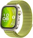 HUAWEI Montre connectée Watch Fit 4 Pro Bluetooth Gris avec Bracelet en Tissu Vert - 1