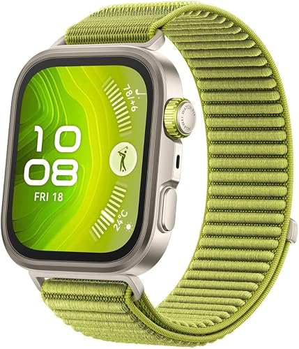 HUAWEI Montre connectée Watch Fit 4 Pro Bluetooth Gris avec Bracelet en Tissu Vert - 1