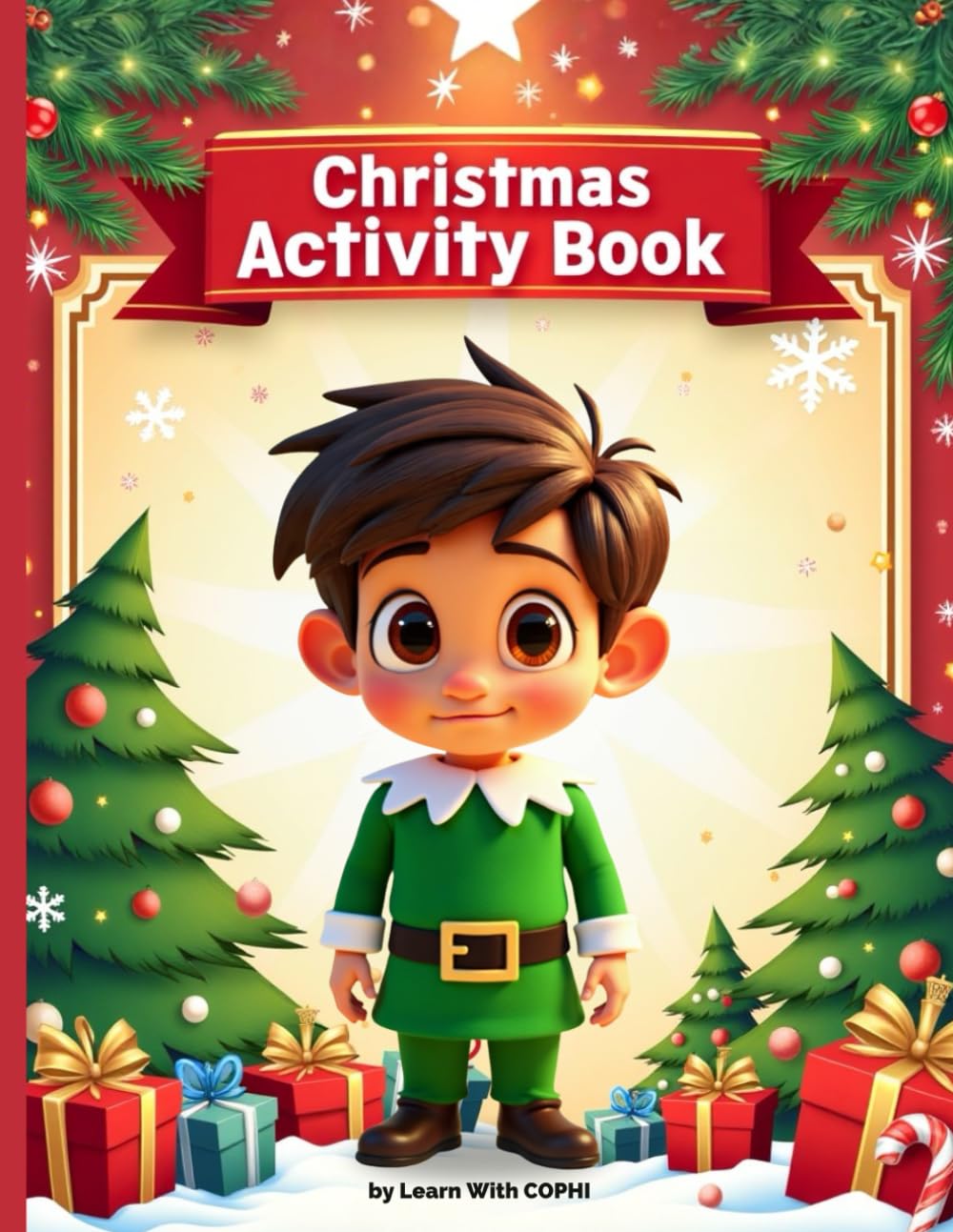 Cophi Christmas Activity Book for Kids: Fun Holiday Puzzles, Dot-to-Dots, Coloring Pages & More!