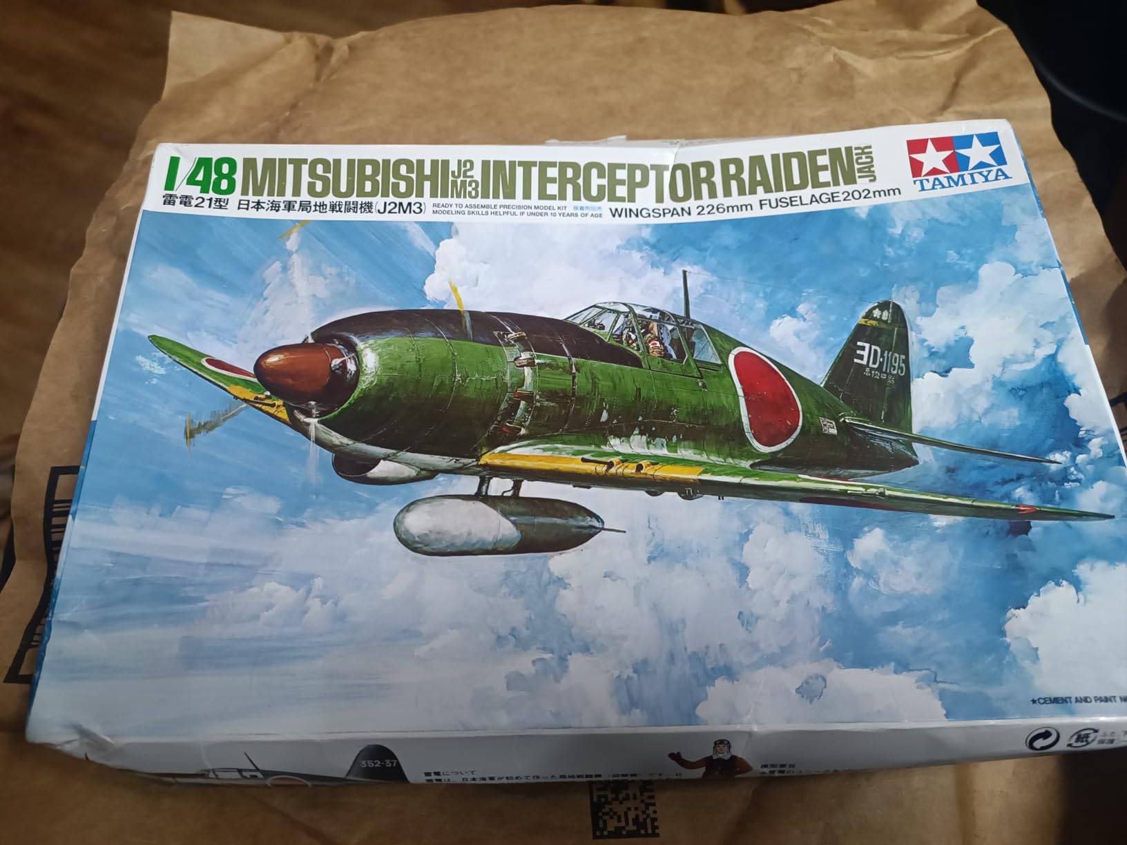 Tamiya Raiden Tamiya 1:48 Scale Mitsubishi J2M3 Interceptor Raiden Jack Model Kit ...