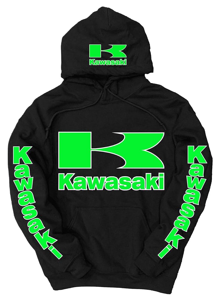 Amazon.com: Outlaw Truckers Kawasaki Logo Hoodie, 2XL Black