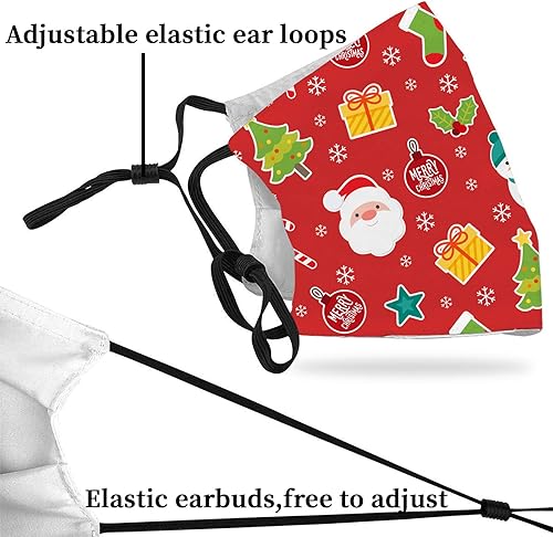 Miniatura 3 de 6 bandanas lavables para niños y niñas, reutilizables, de tela, protección contra el polvo, con cintas ajustables para las orejas, para niños y niñas