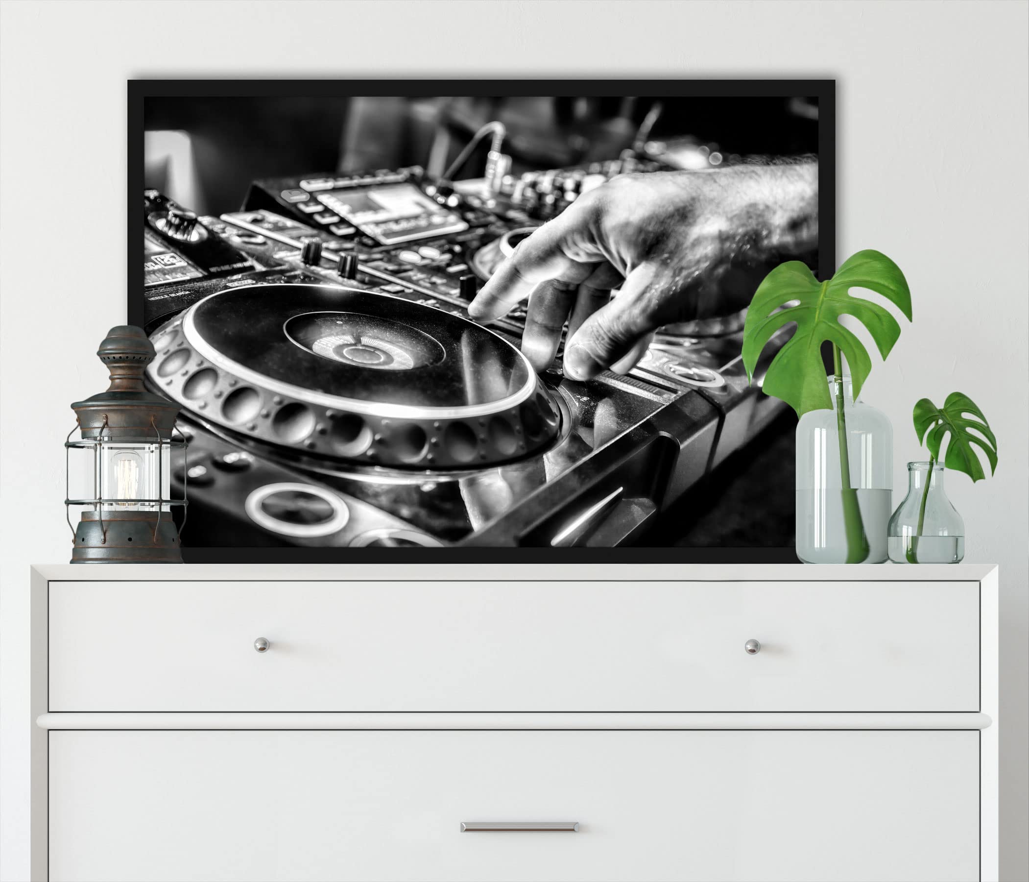 Piatto da DJ Cool Music, poster in cornice/formato: 100 x 70 cm, stampa artistica incorniciata
