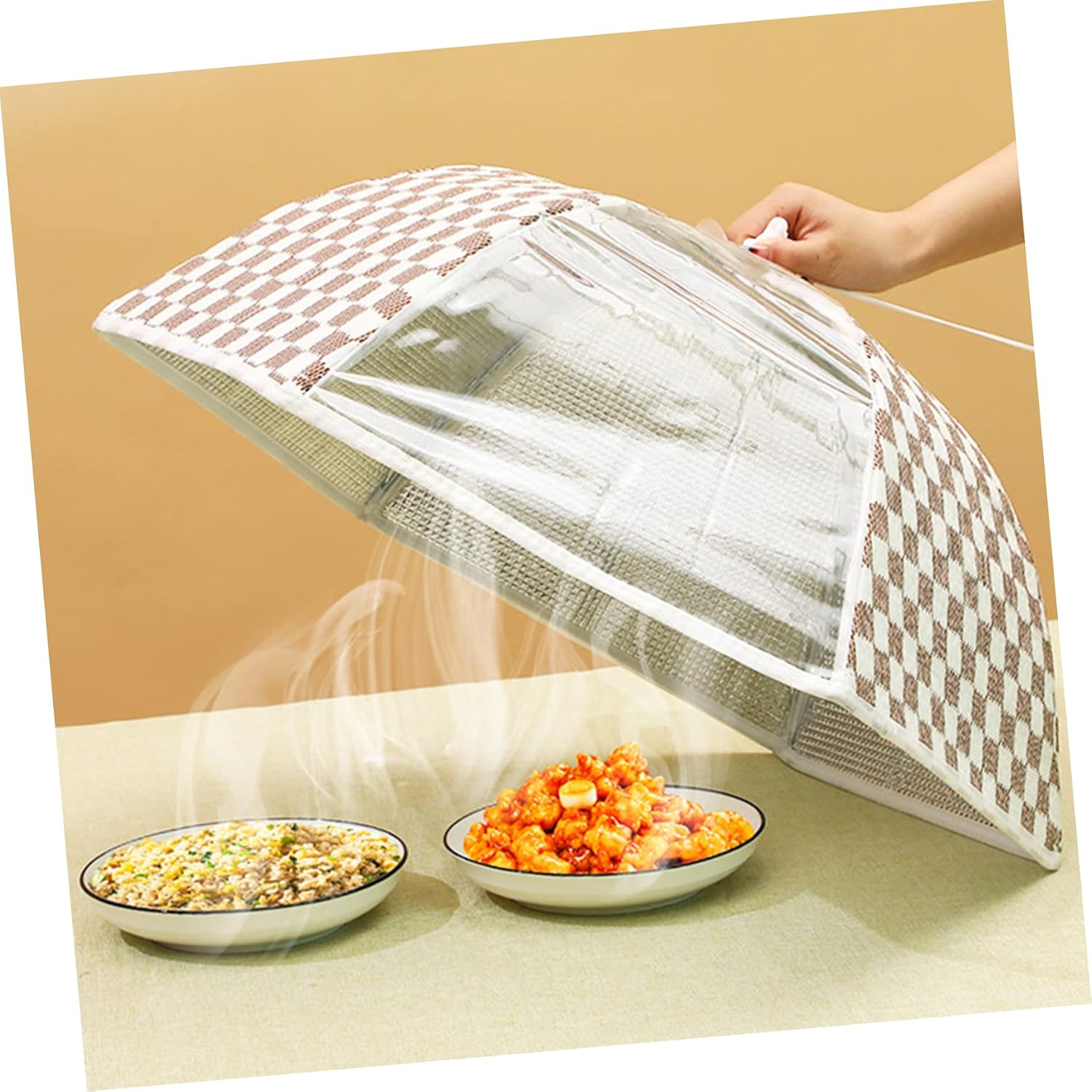 Insulated Food Cover Mesh for Outdoors Heat Preservation Dish Cover Reusable for Camping Picnics Bbqs