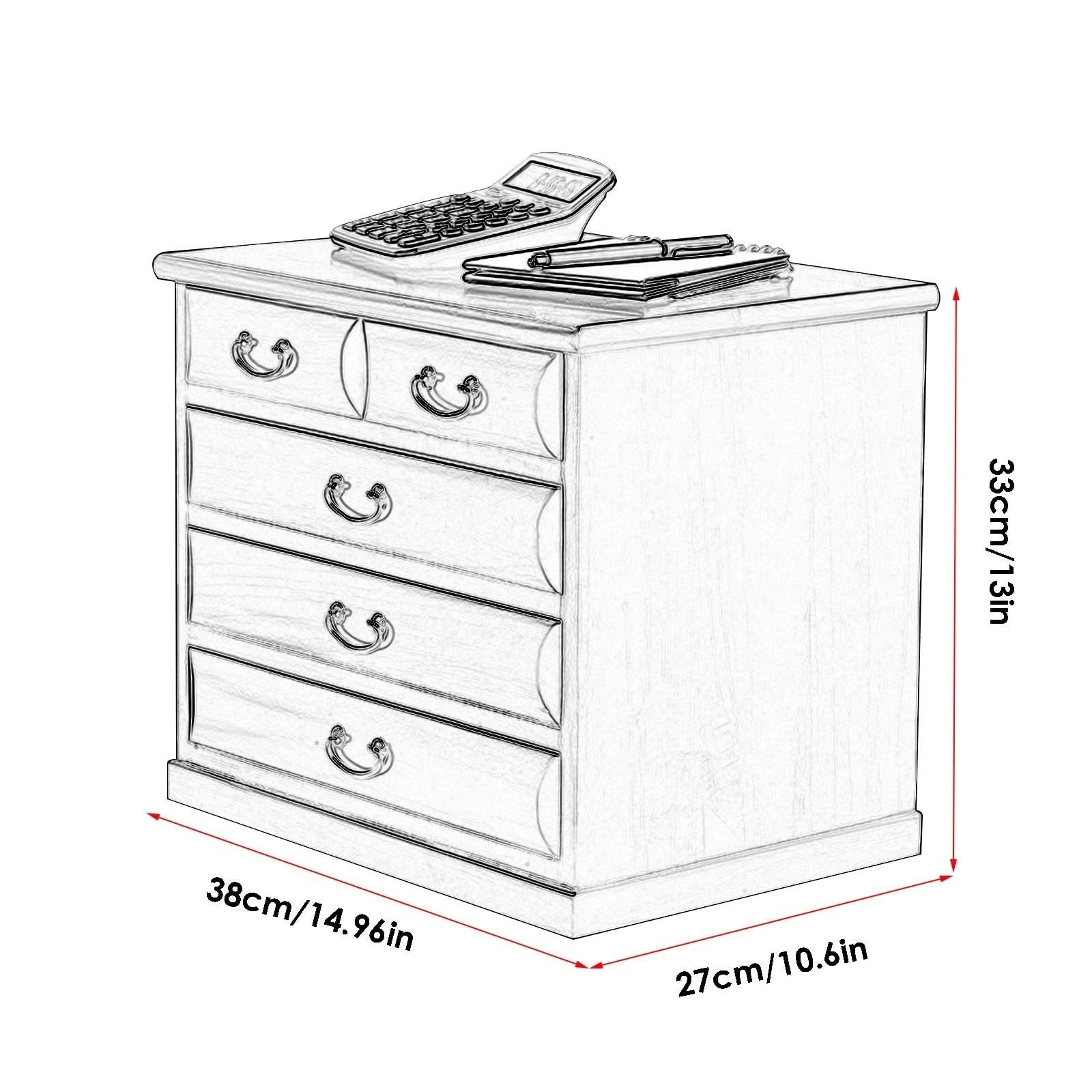 Boîte de Rangement pour Organisateur de Bureau – Classeur de Bureau, classeur Plat, Armoire à tiroirs de Bureau, classeur en Bois/Armoire de Rangement de Bureau/Armoire de données