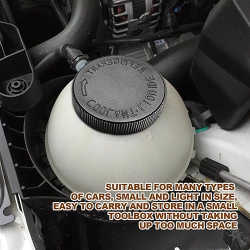 Miniatura 7 de 2 piezas de tanque de agua refrigerante para radiador de motor, tapa de depósito negra, compatible con Infiniti Nissan Renault, OEM # 21712-79900