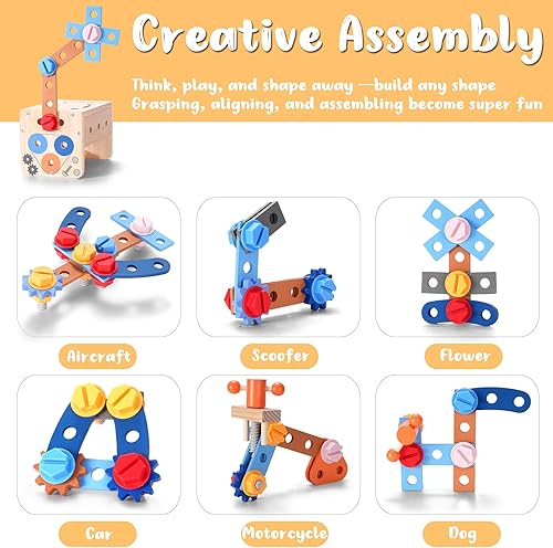 Miniatura 7 de REXBETI Juego de herramientas de construcción joven de 18 piezas con herramientas de mano reales, cinturón de herramientas reforzado para niños,