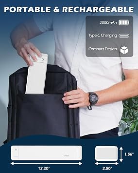 HPRT Portable Printer Wireless Bluetooth Connection MT866 Thermal Inkless Mobile Support 8.5'' X 11'' US Letter and Tattoo Stencil, Compatible with iOS/Android/PC, Includes 10pcs Transfer Paper