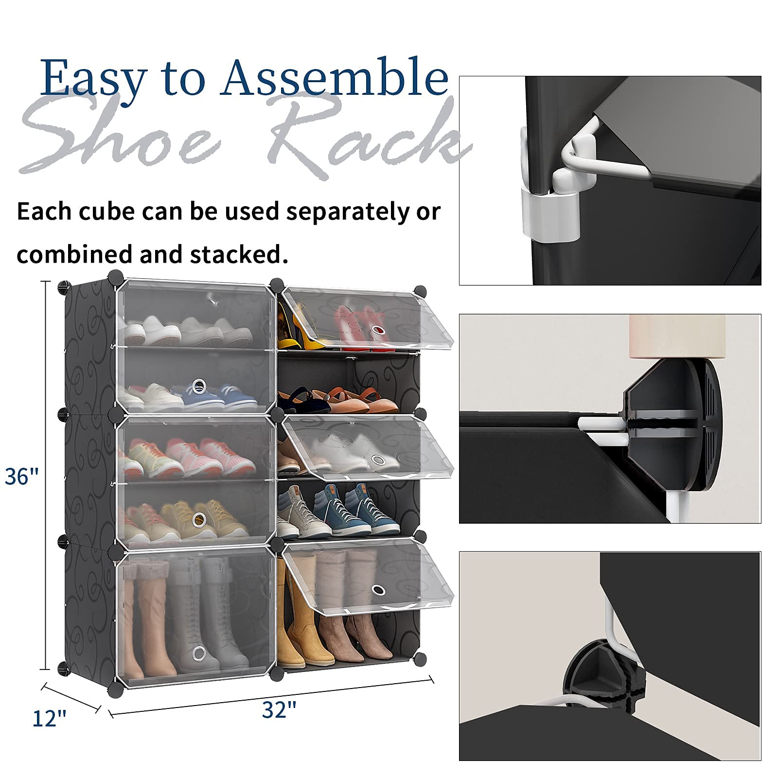 Buy Aeitc 72 Pairs Shoe Rack Organizer Shoe Organizer Expandable Shoe