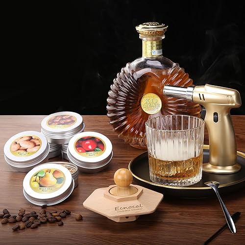Miniatura 6 de Kit de ahumador de cóctel con antorcha, 6 sabores de virutas de madera, bourbon ahumador para cócteles, vino, whisky, regalos de cumpleaños para