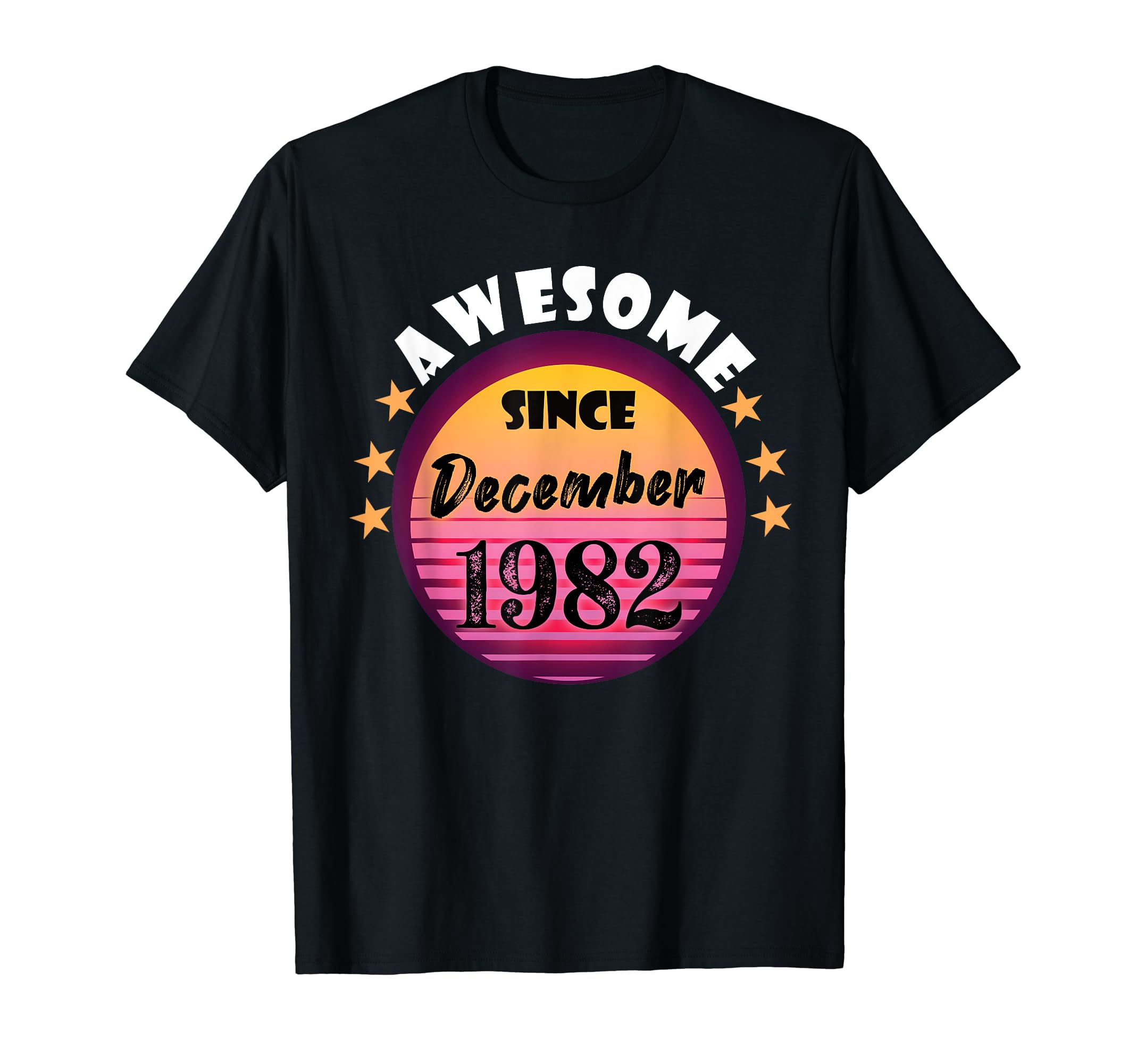 Awesome Since December 1982 Birthday 1982 December Vintage T-Shirt