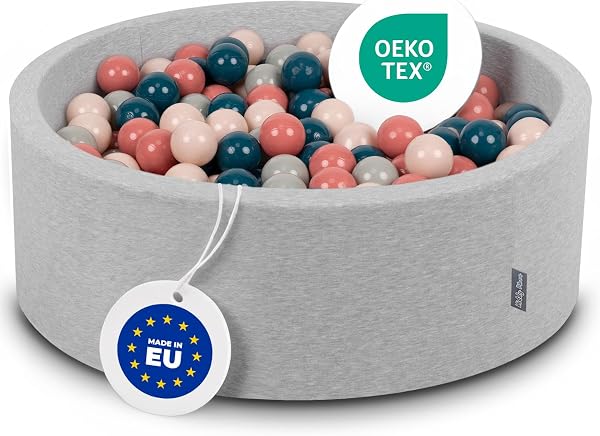 KiddyMoon Foam Ballenbak 90x30cm met 300 ballen