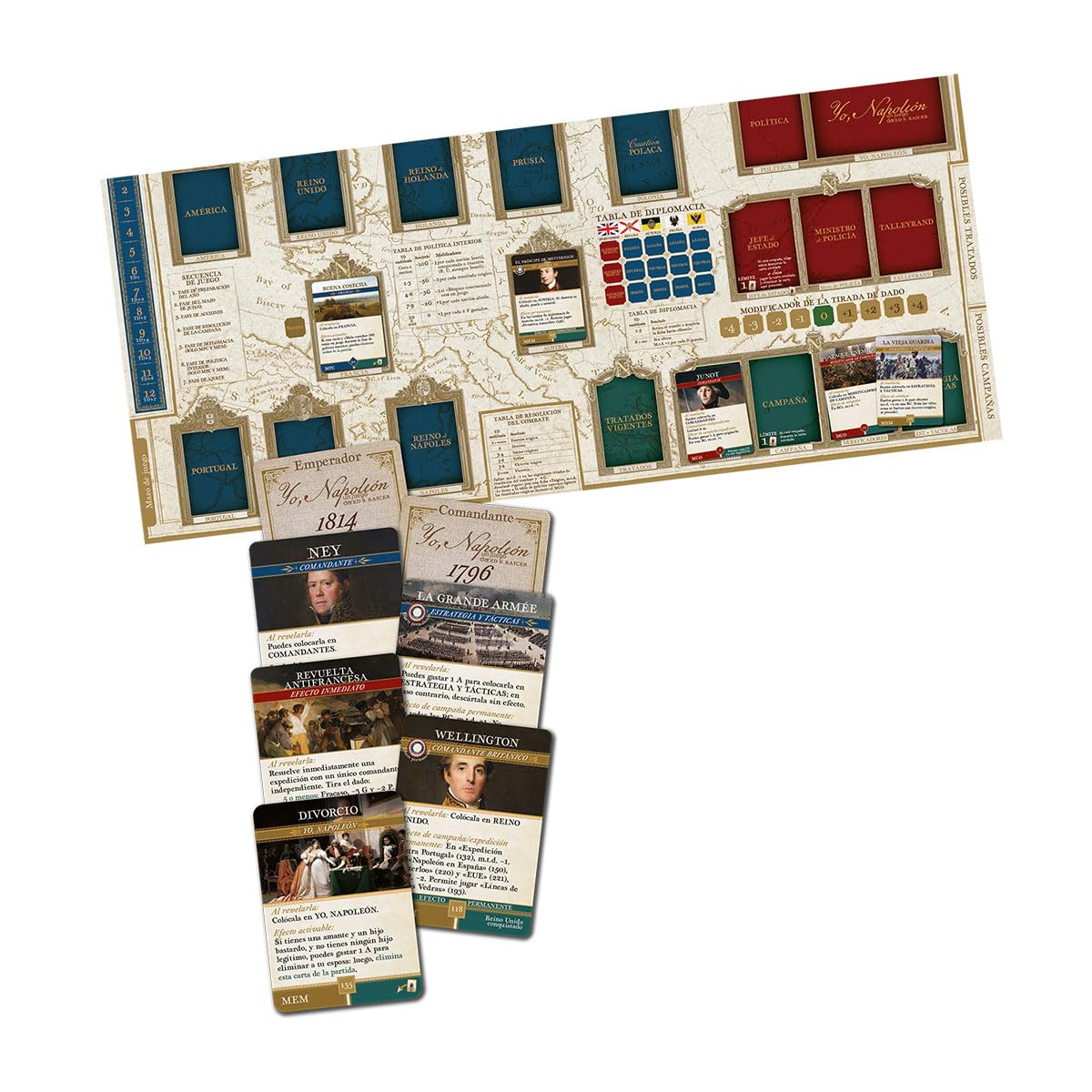 Devir - Yo, Napoleón | Juego de Mesa en Solitario de Estrategia histórica y gestión política | Cartas, campaña narrativa, Decisiones y Conquista de Europa | Versión española