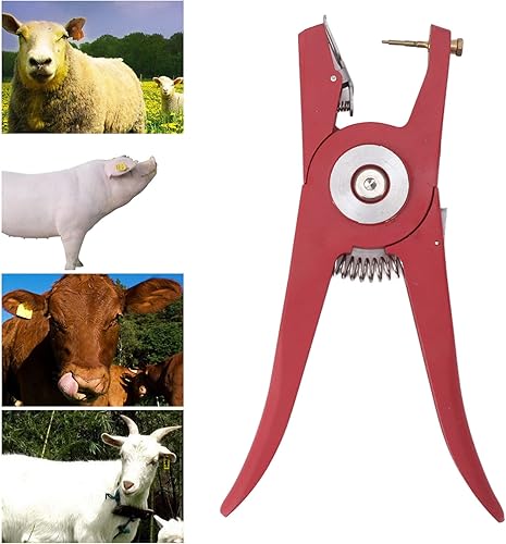 Aplicador de etiquetas de oído, universal de aleación de metal para ganado, ganado, cerdo, cabra, oveja y cordero, herramienta esencial de