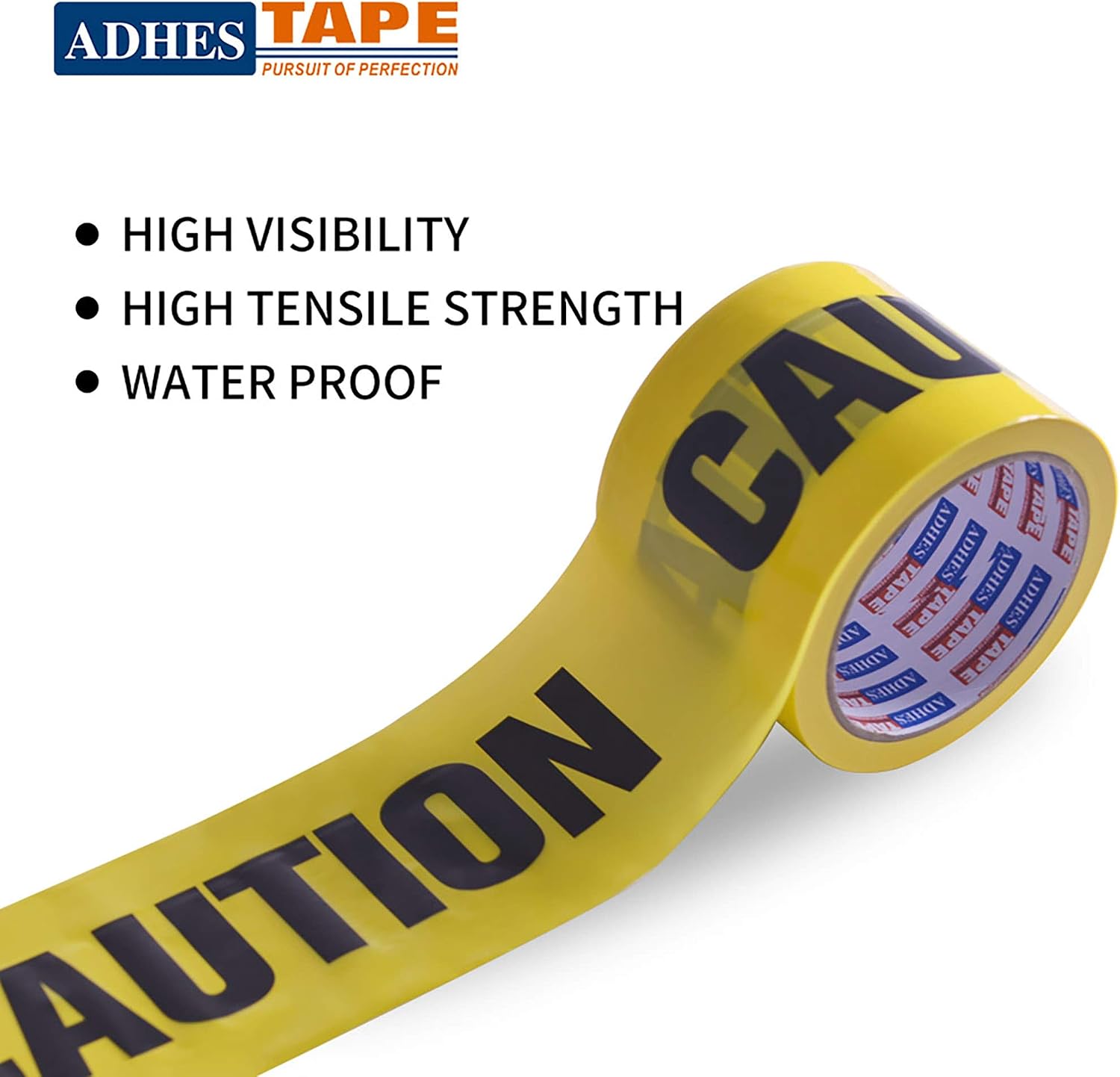 ADHES CAUTION Tape Hazard Tape Yellow/Black Warning Barrier Tape Caution tape Party Safety Construction Barricade Tape 3" x 300ft - Image 3