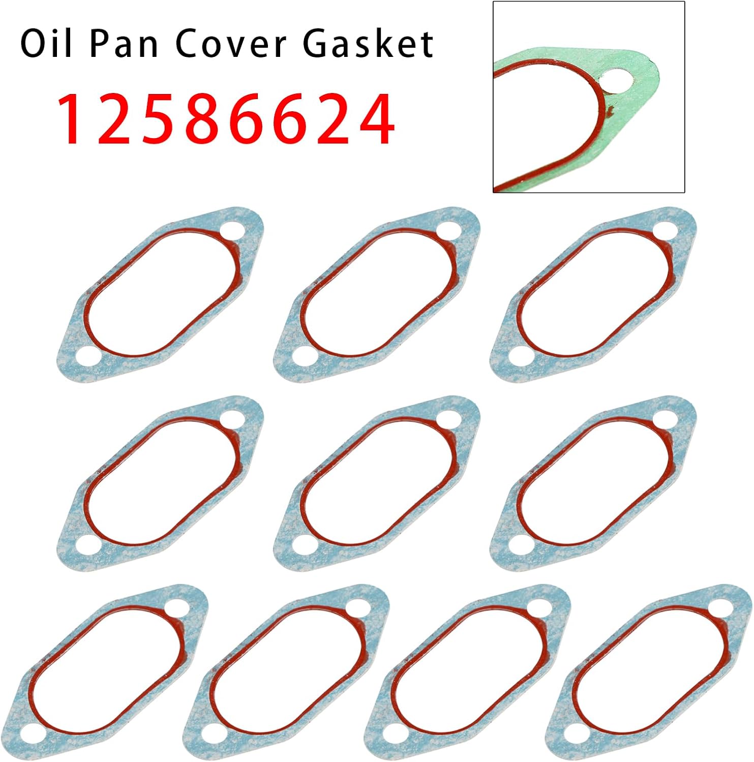 10PCS Oil Pan Cover Gasket 12586624 – Aluminum Oil Plug Gasket for GM Vehicles, Direct Replacement Crush Washer Seal, Engine Oil Drain Plug Gasket