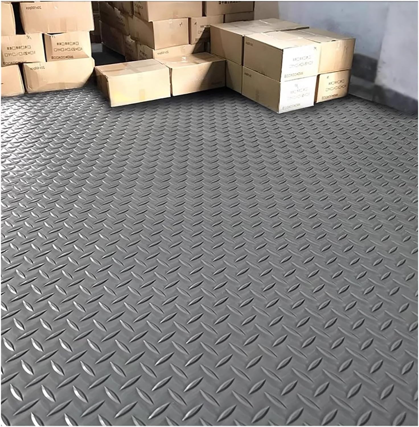 Tapis de sol pour sous-sol et restaurant en PVC noir de 3 mm