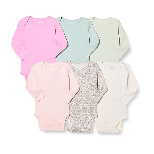 Amazon Essentials Mixte bébé Body à Manches Longues