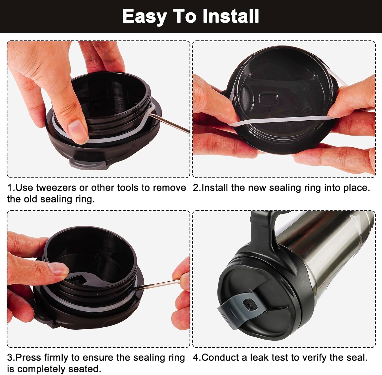 5 Pack Replacement Lid Seal for Bubba HERO 18oz Mug, Gasket Seals Compatible with Bubba Stainless Steel Travel Mug, Leak-Proof BPA Free - Image 4