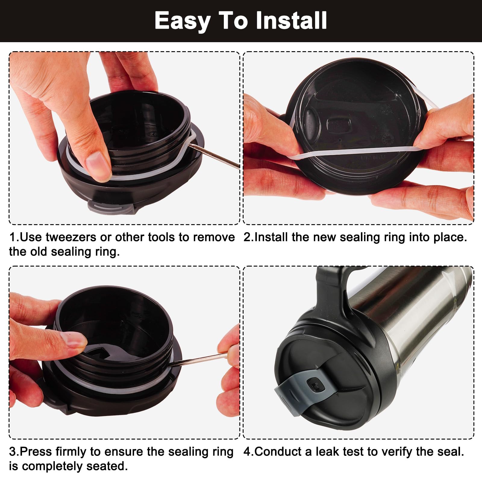 Gaskets Thermos Stainless Steel Travel Mug Replacement Lid