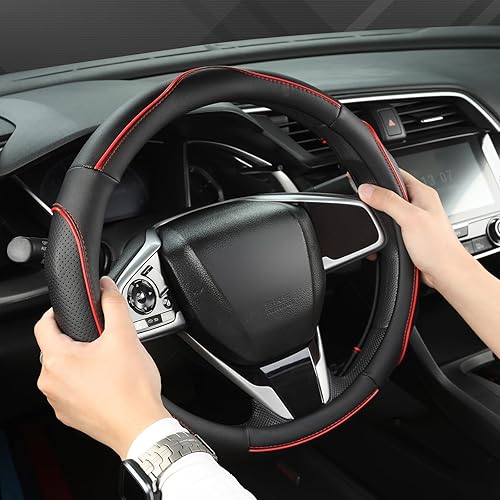 Miniatura 87 de West Llama Cubierta personalizada del volante del coche del coche para Honda (negro)