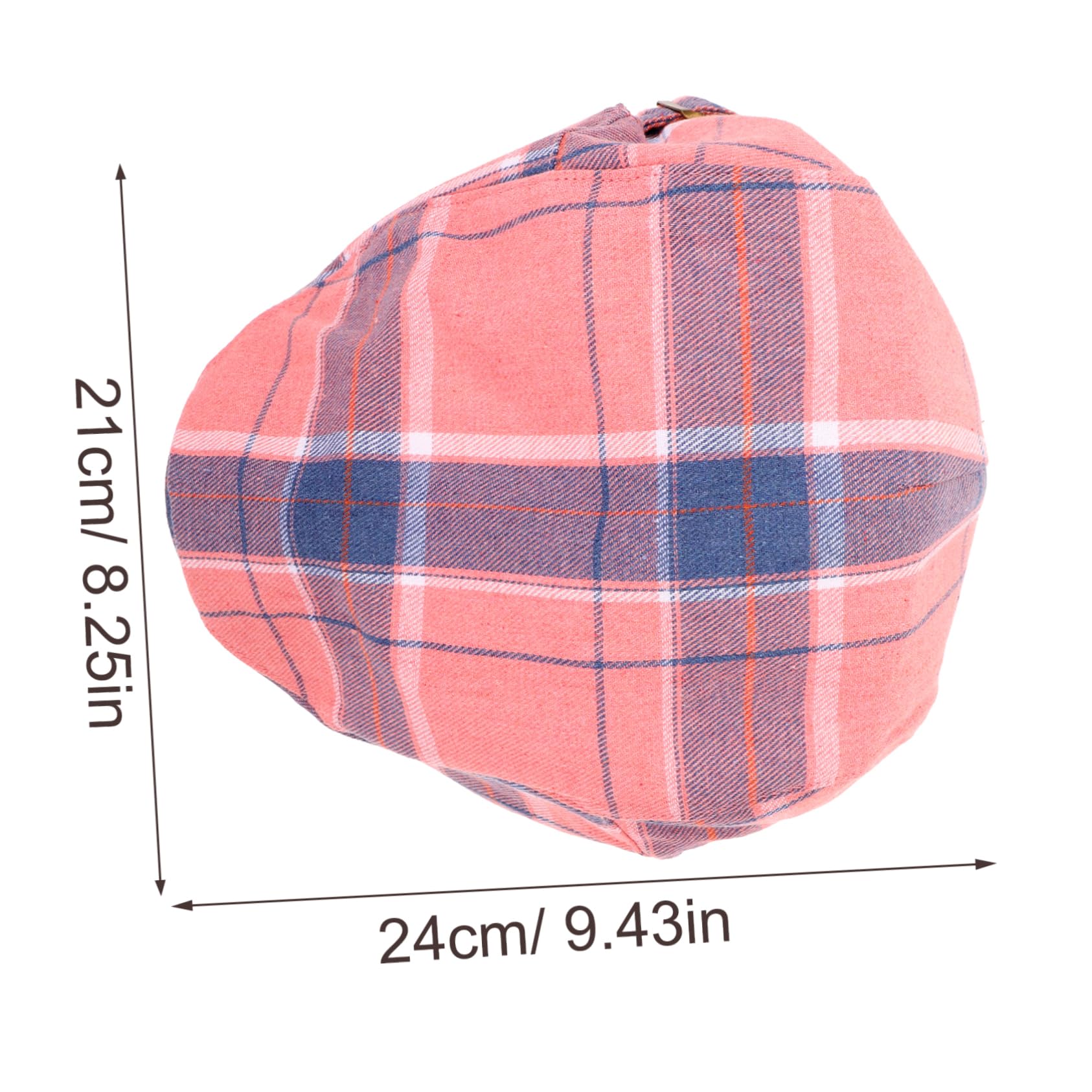 Healeved Adjustable Plaid Beret Hat for Women Vintage Style Newsboy Cap Retro Casual Hat for Everyday Wear Pink