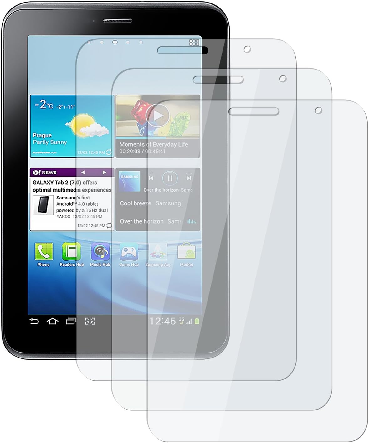 Insten 3-Pack Reusable Screen Protector for Samsung Galaxy Tab 2 (CSAMGLXTBS14)
