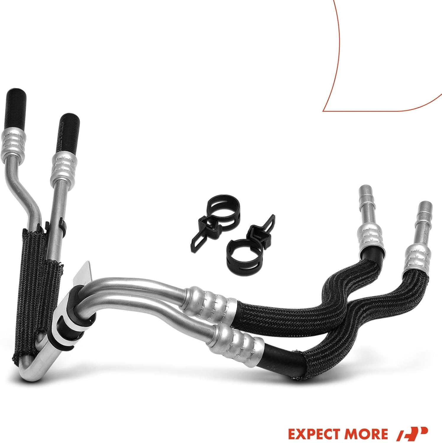 A-Premium Inlet & Outlet Transmission Oil Cooler Line Compatible with Ford Taurus 2010-2012 & Lincoln MKS 2010-2016, 3.5L 3.7L, To Condenser
