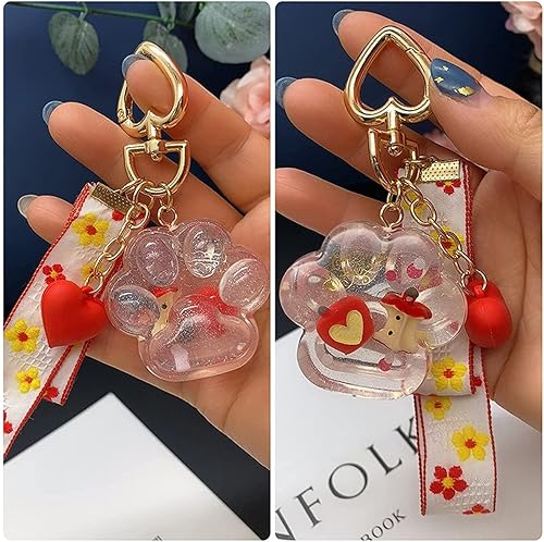 Miniatura 6 de Molde de silicona de resina de pata, molde de resina de pata de perro y gato, moldes de fundición epoxi con llavero, tornillo, pasadores de ojo,