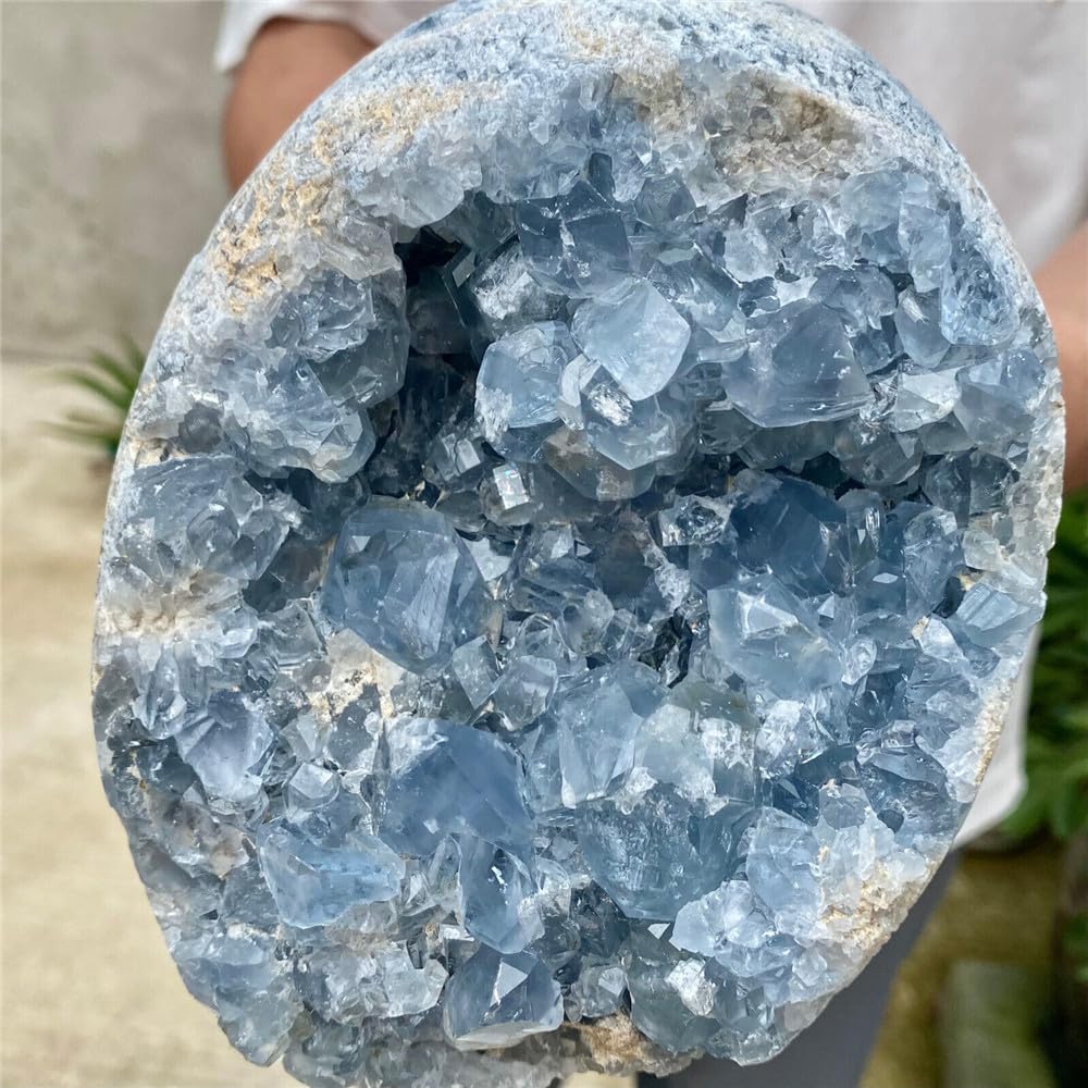 1 pezzo da 700-750 g di pietre di for decorazioni for la casa a forma di, celestina blu