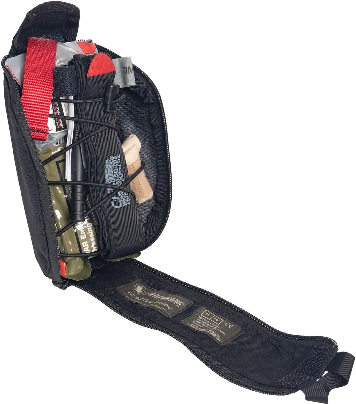 North American Rescue Eagle IFAK Kit (Black) NAR MOLLE Individual First Aid for Traumatic Injuries with C-A-T Tourniquet, Gauze, ETD, HyFin Vent Chest Seals (85-0177)