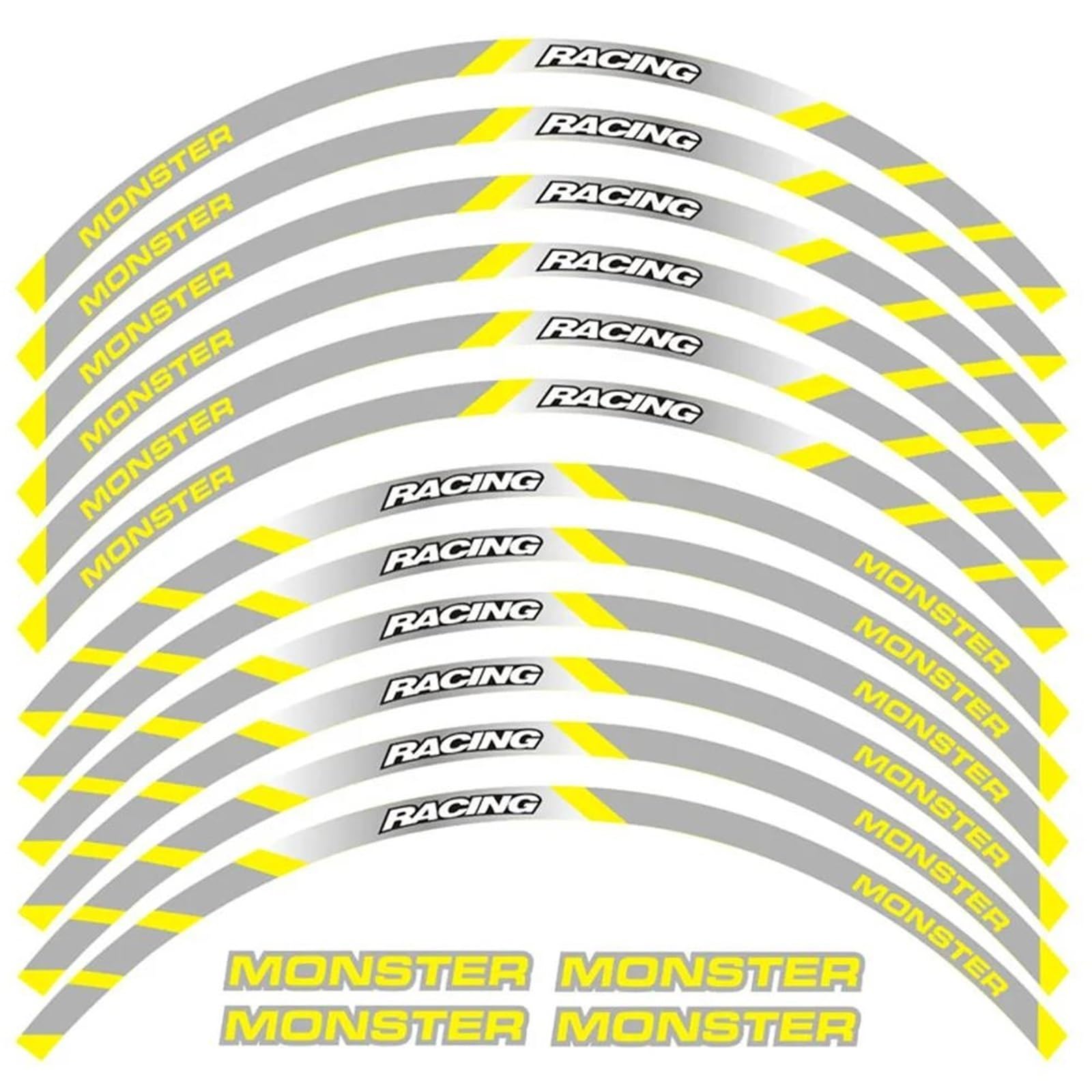 Motorcycle Wheel Sticker Reflective Rim for Ducati for Monster 1200SR 695 696 796 1100 1100S 797 821 795 S4R S6(Color9)