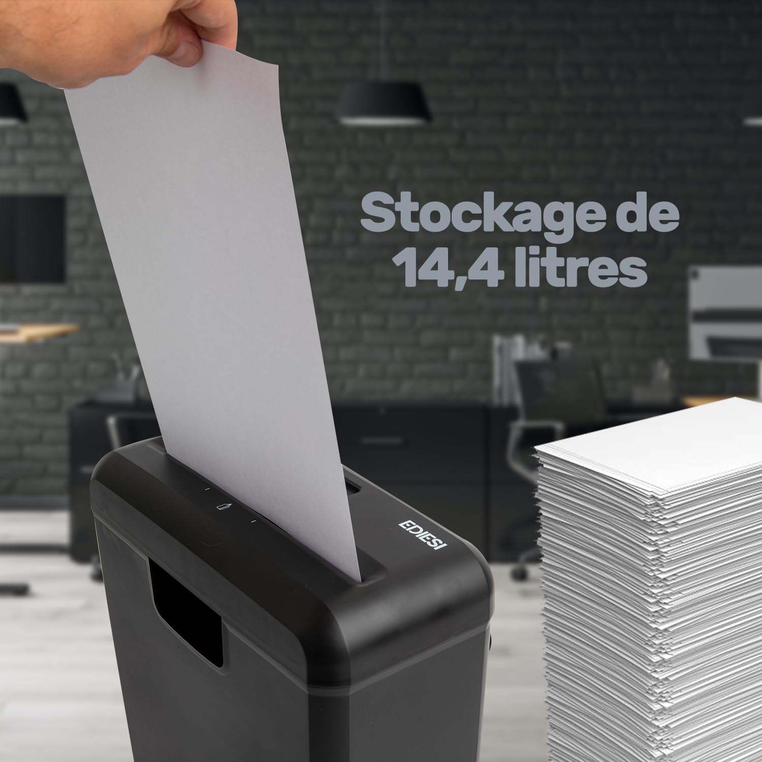 Destructeur de Documents 6 Feuilles pour Cartes de Crédit CD DVD Portable 10 Litres