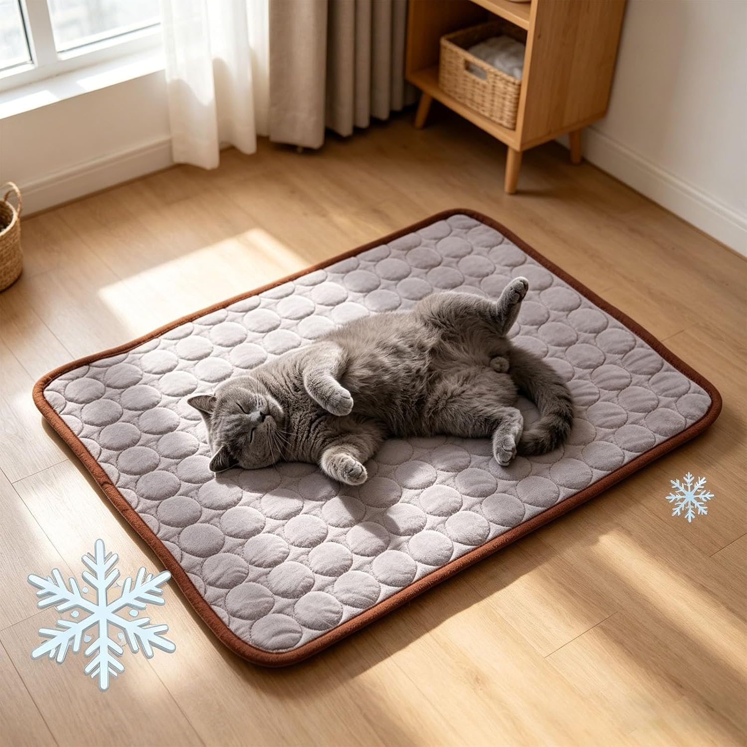 Cooling Mat for Dogs Cats, Pet Cooling Mat, Washable Pet Bed Mats for Dogs and Cats, Non-Slip Cool Blanket for Indoor Outdoor Use, Ideal for Couches, Crates & Car Seats