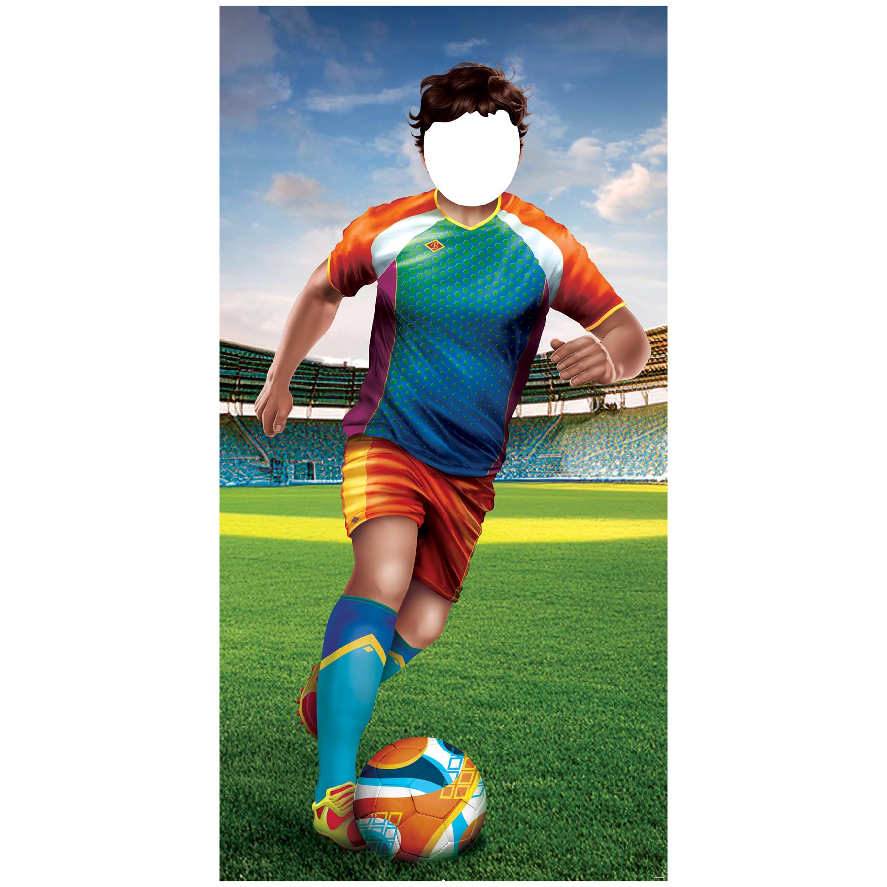 Accessoire photo en carton de futbol pour animation de soirée à thème foot