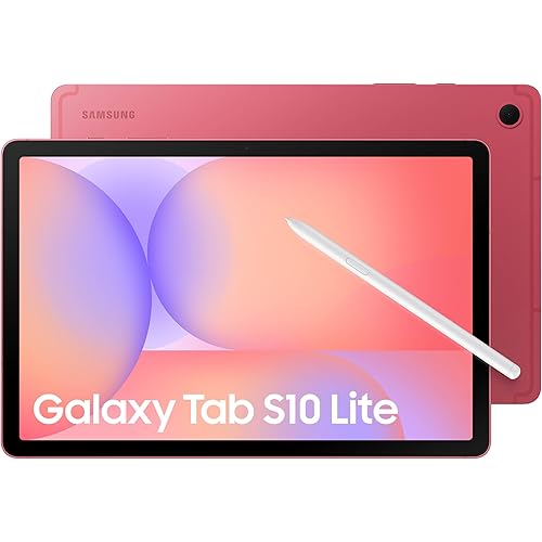 Samsung Galaxy Tab S10 Lite, 8GB RAM, 256GB, 2TB Expand, Long Battery Life, 10.9” LCD, S Pen for Note-Taking, Exynos 1380, Circle to Search, AI Tools, Coral Red