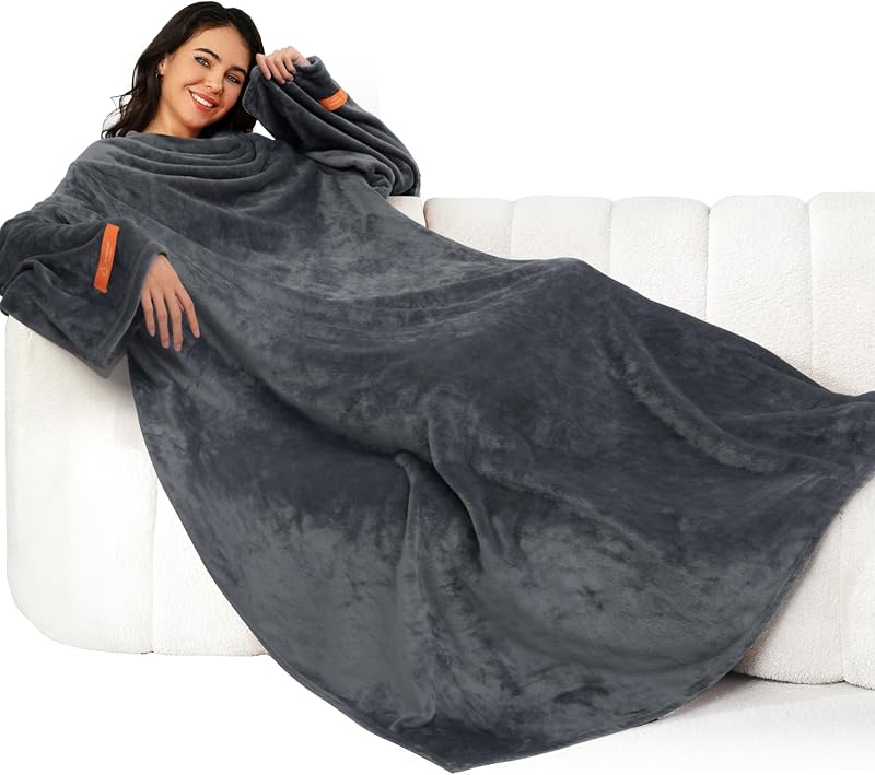 Winthome Coperta con Maniche in Flanella