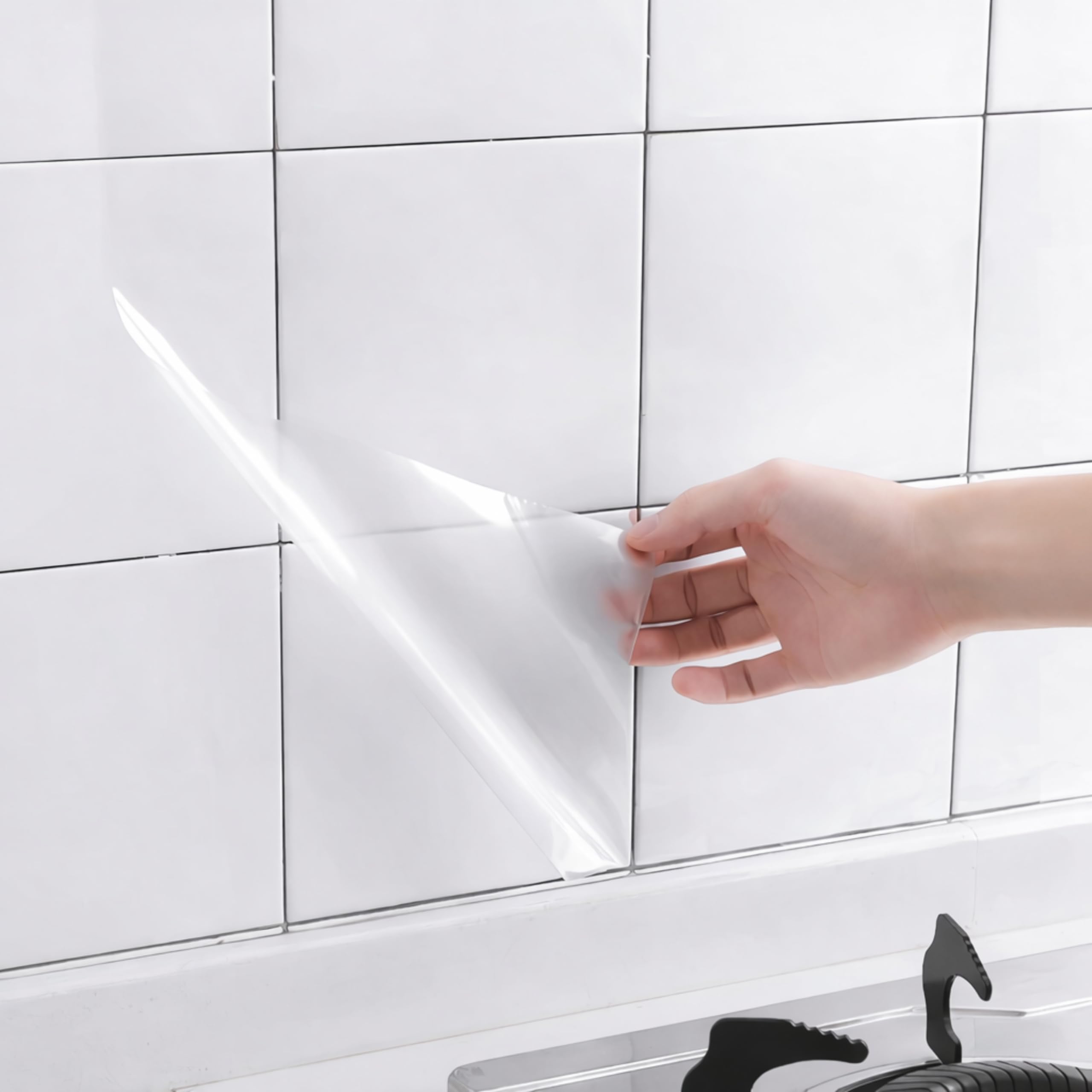 Transparent Self Adhesive Protection Film Roll 60 x 200 CM | Waterproof Oil Proof Kitchen Counter Sticker Drawer Cabinet Wardrobe Protector Sheet | Scratch Resistant Multipurpose Protective Film-image-7